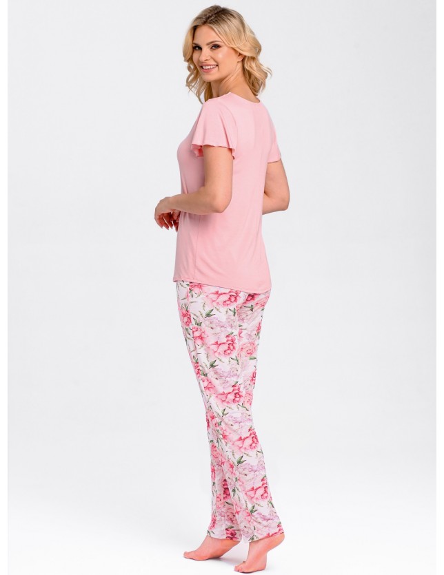 Elegáns női pizsama szett Babella Tiffany kr/r S-XL