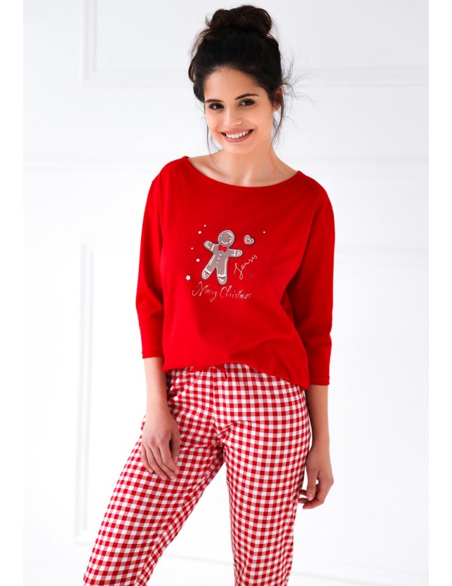 Női pizsama szett Sensis Christmas Cookie 3/4 S-XL