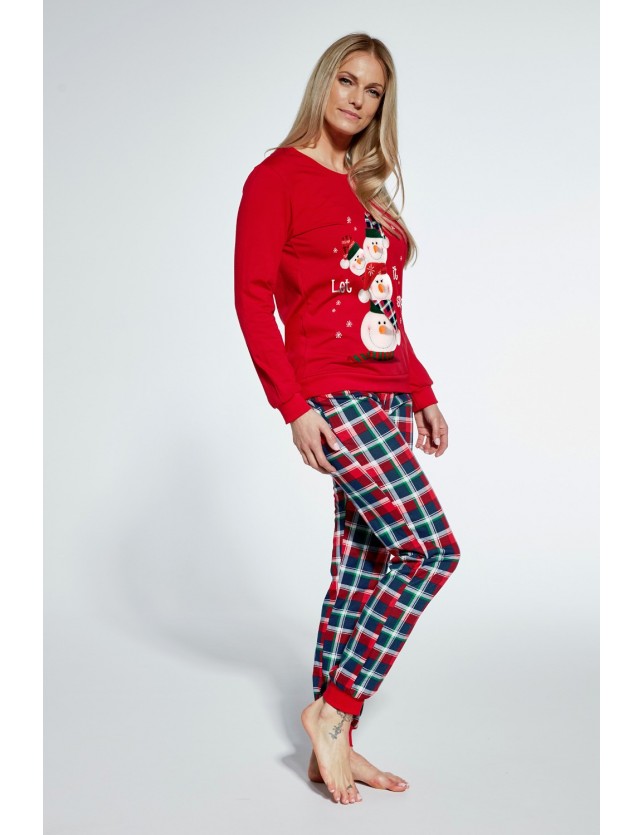 Téli női pizsama Cornette 671/348 dł/r Snowman S-2XL