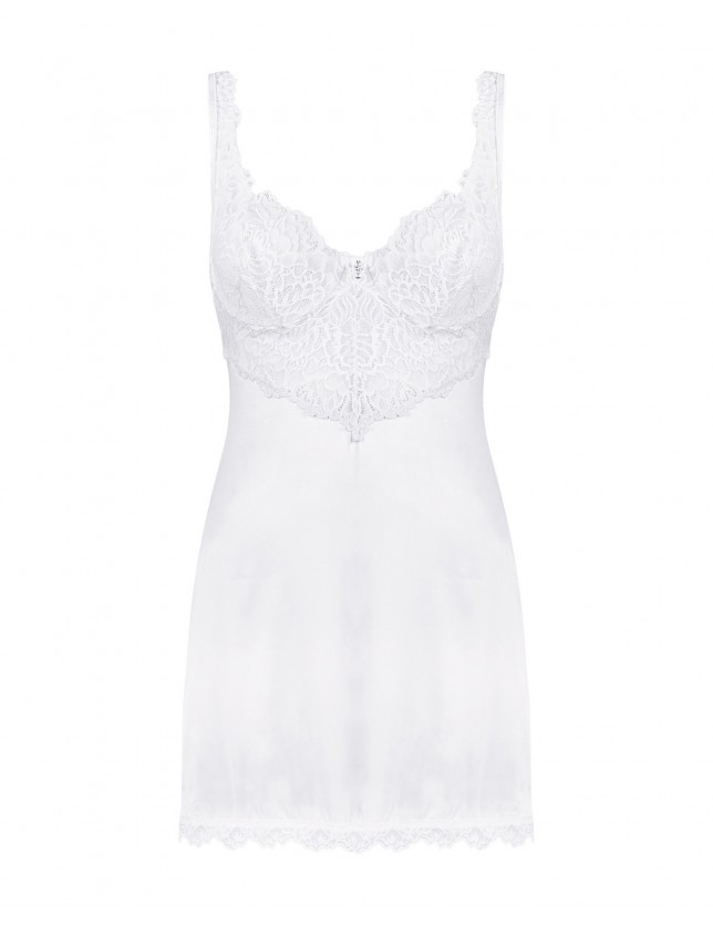 Fehér selyem babydoll Amor Blanco