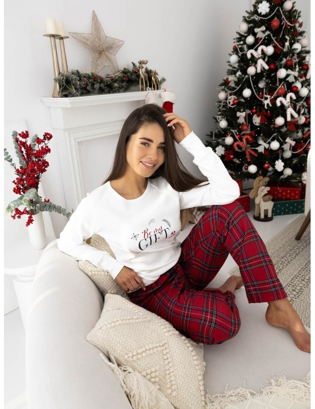 Női pizsama Sensis Maribel Interlock/Flanela dł/r Christmas S-XL