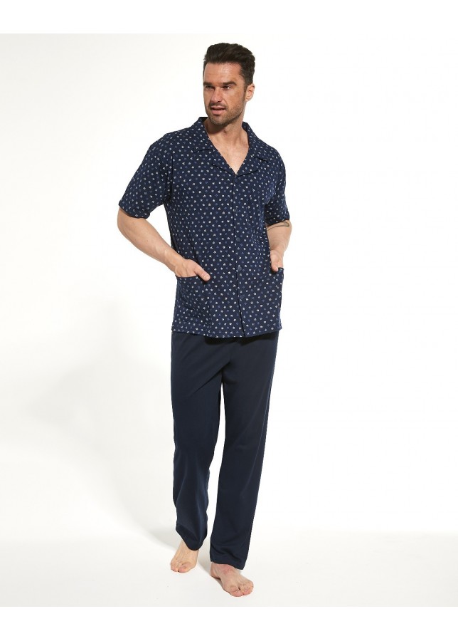 Nagyméretű gombos férfi pizsama 318/47 kr/r 3XL-5XL