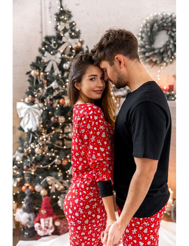 Karácsonyi férfi pizsama szett Mike kr/r Christmas męska S-XL