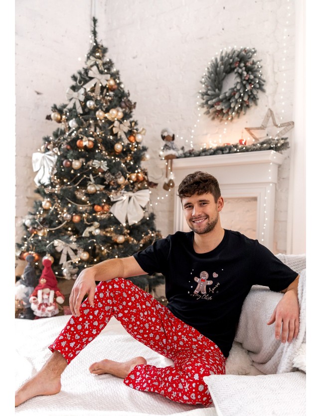 Karácsonyi férfi pizsama szett Mike kr/r Christmas męska S-XL
